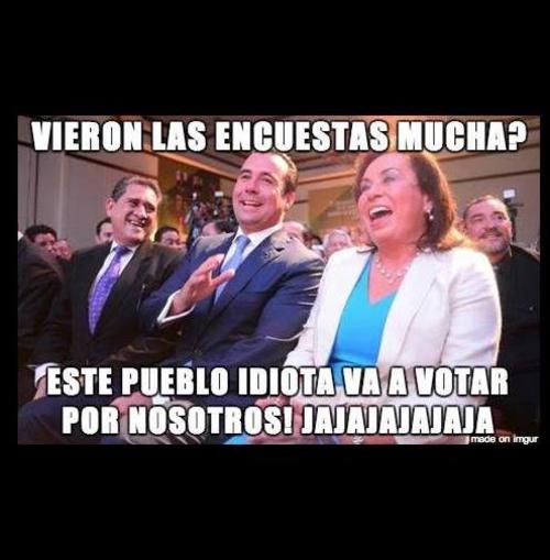 La ironía no podía faltar ante los precandidatos de las próximas elecciones.