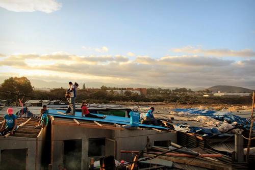 Vista de una de las casas que los techeros construyeron en el 2014. (Foto: Techo Guatemala)