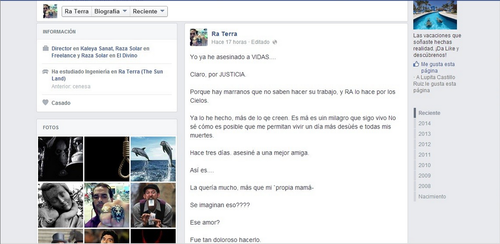 Página de Facebook de Roberto Alejandro Santos.