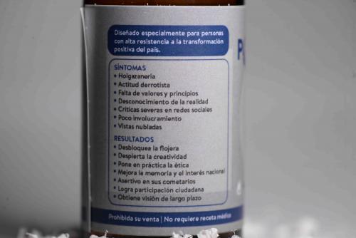 Indicaciones de los efectos de la Positivina+. (Foto: Wilder López/Soy502)