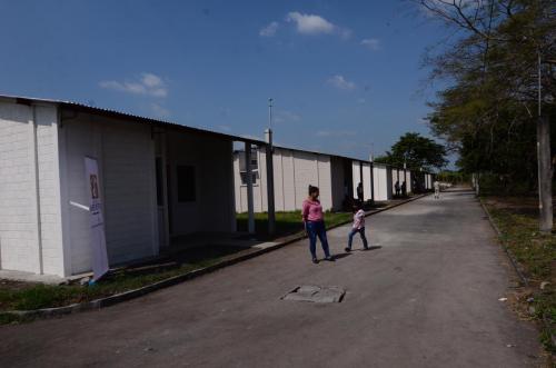 Así lucen las primeras viviendas en Cuyuta, Masagua. (Foto: Selene Mejía/Soy502)
