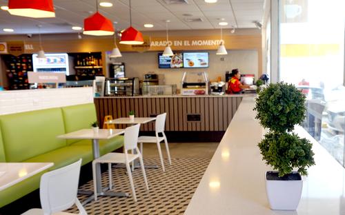 Shell Select, Guatemala, comida, menú, comida, pizza, café