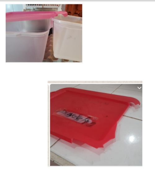 Los recipientes herméticos deteriorados. (Foto: Soy502)