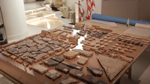 Piezas exhibidas en el ahora Museo Ninfeo de la Plaza Vittorio. (Foto: SITAR, Sistema Territorial arqueológico de Roma)