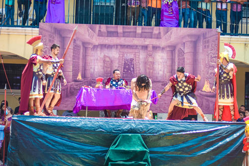 Vía Crucis, san sebastián, huehuetenango