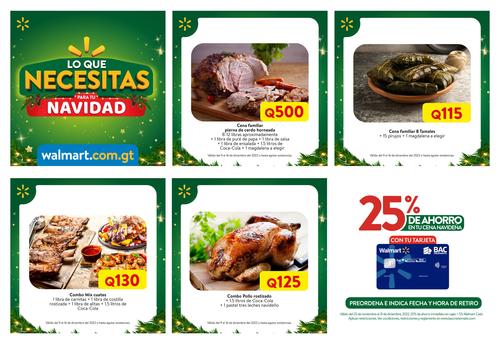 Estos son algunos de los precios de las cenas navideñas. (Foto: Walmart)