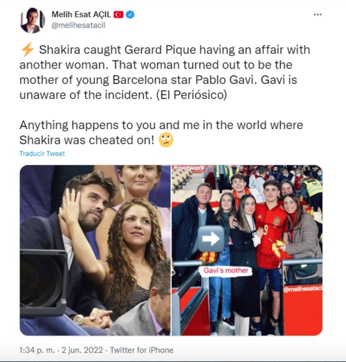 La publicación de Esat fue borrada. (Foto: captura de pantalla)