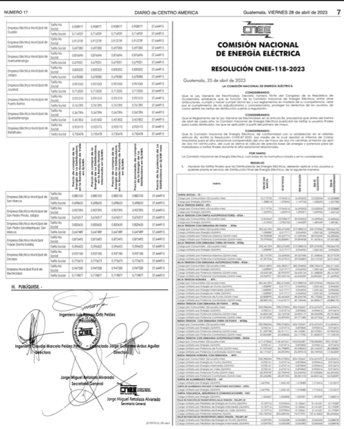 Publicación en el Diario de Centro América (Foto: captura de pantalla)