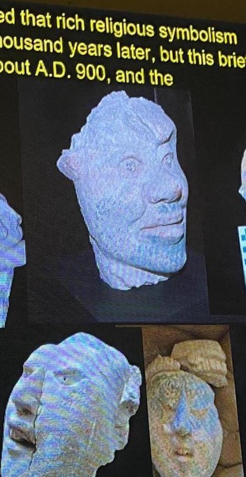 Extranjero, cabeza de estuco, El Mirador