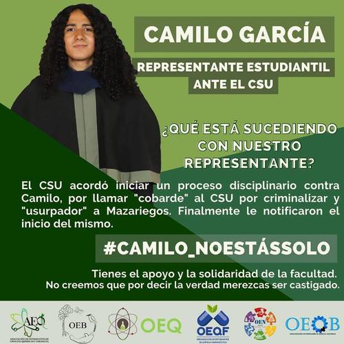 Camilo García, Walter Mazariegos, usac, expulsión, repudio expulsión