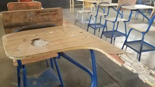 escritorios ineb jrb, regreso a clases, ciclo escolar 2023, deterioro escuelas, escuelas mal estado, guatemala
