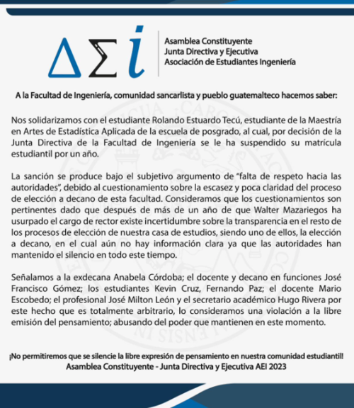 (Foto: Asociación de Estudiantes de Ingeniería de Occidente)