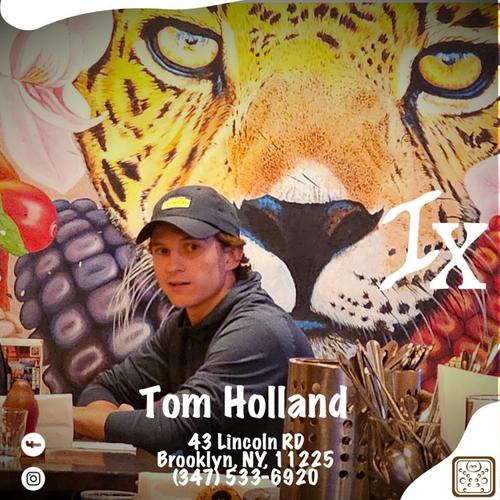 Tom Holland en Ix Restaurante. (Foto: redes sociales)