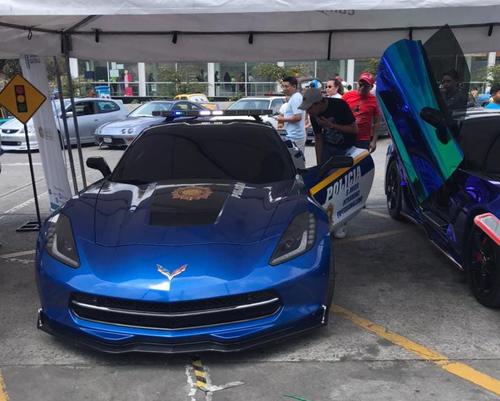 El Corvette de la PNC se encuentra en exhibición. (Foto: PNC)