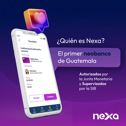 Neobanco, Nexa, tecnología financiera, entidad bancaria, JM, SIB, Guatemala, Soy502