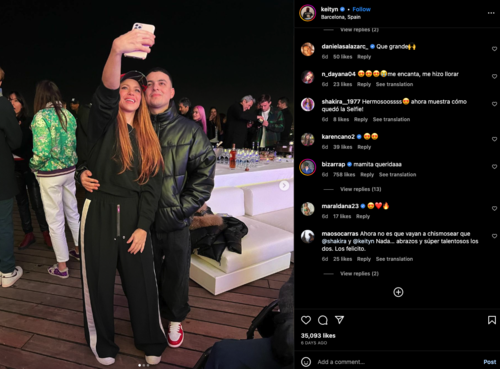 Reacción de Bizarrap en publicación. (Foto: Captura de pantalla Instagram)