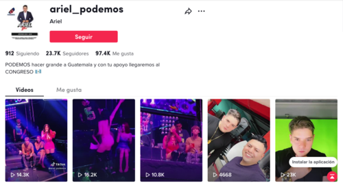 El candidato a diputado subió videos de Karely Ruiz a su cuenta. (Foto: captura de pantalla)