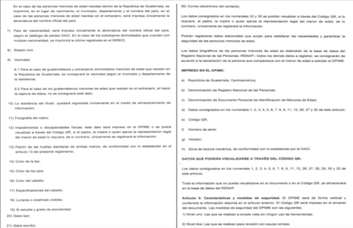 En el acuerdo se indican los tipos de documentos, información que contendrá, entre otros aspectos. (Foto: captura de pantalla)