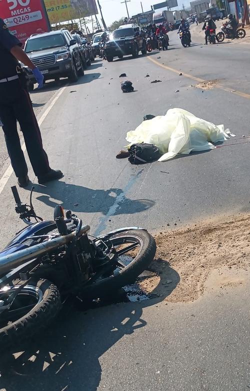 El accidente de tránsito se dio en el kilómetro 136 de la ruta al Atlántico.