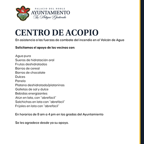 Incendio, volcán de Agua, aire