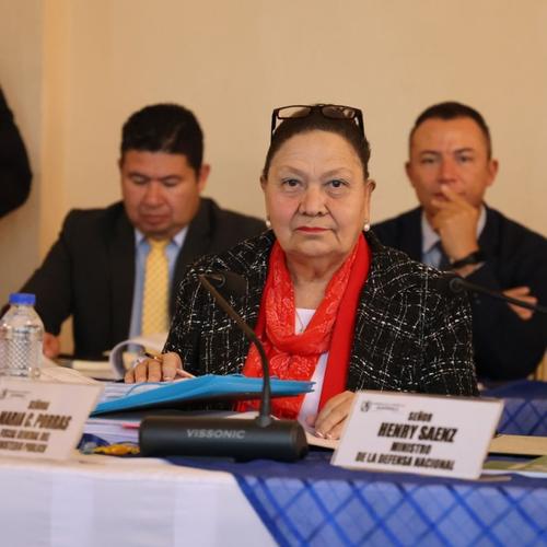 Consuelo Porras, fiscal general del Ministerio Público en una reunión en el Palacio Nacional. (Foto: MP)