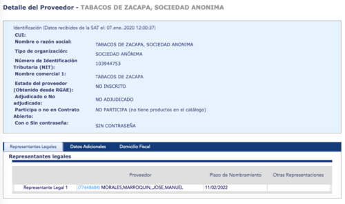 jimmy morales, asesor, congreso, allan castañeda, guatemala, tabaco de zacapa, puros