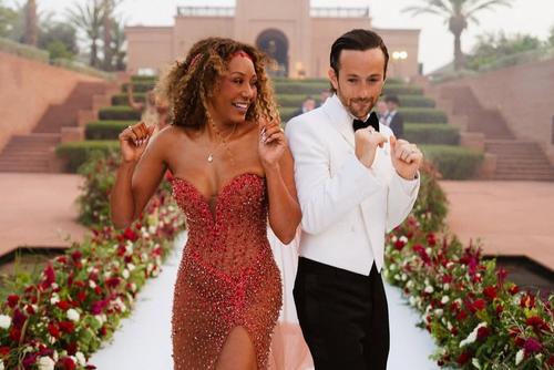 Mel B luce vestido rojo en su segunda boda con Rory McPhee. (Foto: Instagram)