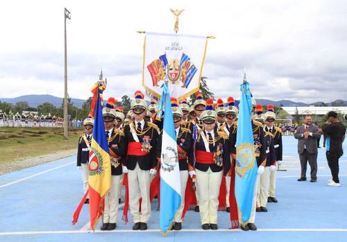 La banda del Liceo Guatemala también hizo su presentación. (Foto: Eddy Recinos/Colaborador)