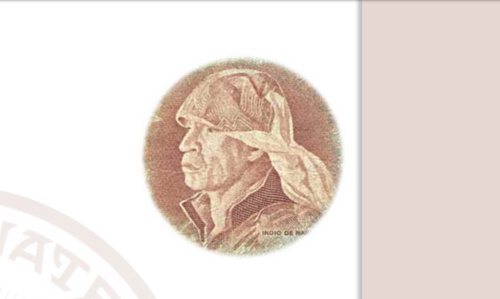 La obra llamada en su época "Indio de Nahualá", es autoría del artista Alfredo Gálvez Suárez, originario de Cobán. (Foto: Banguat)