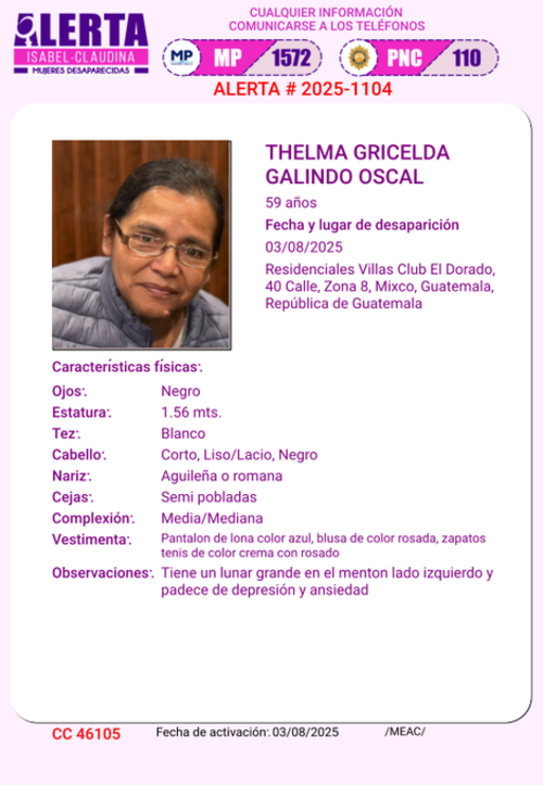 Familiares buscaban a Thelma Galindo desde hace dos semanas.