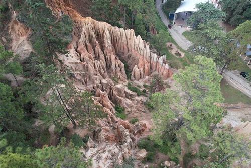 Esta es la vista área de los riscos. (Foto: Redes Sociales)