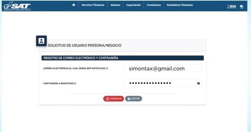 Crea tu contraseña y confírmala.