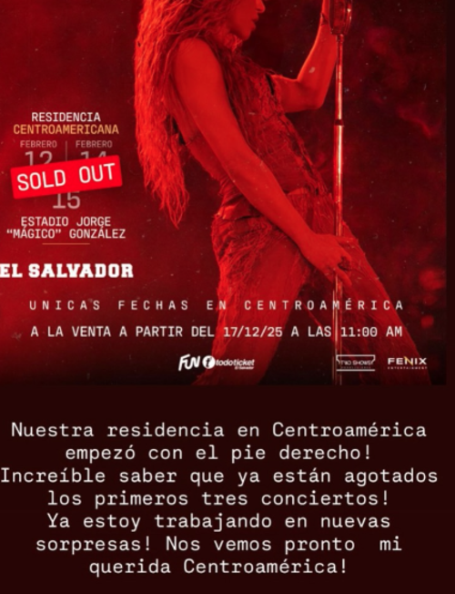 shakira mensaje centroamericanos 3