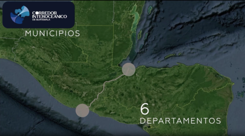 Este es el trazo previsto para el paso del corredor interoceánico, el cual se desarrollará sobre una franja de 372 kilómetros de largo y 140 metros de ancho. (Foto: Coingt/Soy502)