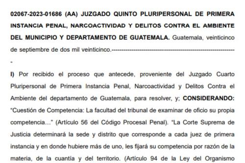 Kevinn Malouf, Floridalma Roque, Juzgado de Paz, traslado