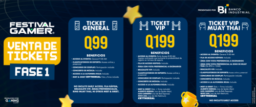Dependiendo de la entrada que adquieras, tendrás beneficios exclusivos. (Foto: Festival Gamer)
