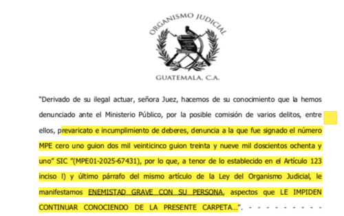 María Fernanda Bonilla recusó a la jueza Carol Berganza por una supuesta enemistad. (Foto: captura de pantalla)