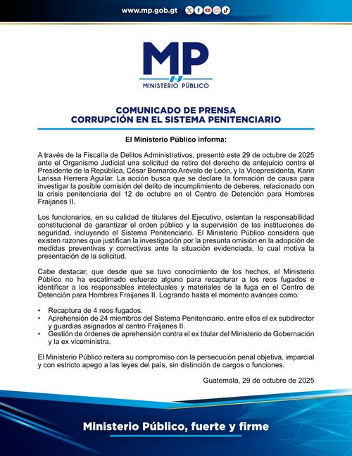 Comunicado MP.