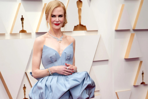 Nicole Kidman, vestida por Armani, en los Óscar de 2022. (Foto: Archivo)