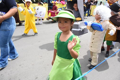 Los personajes de cuentos fueron aplaudidos. (Foto: Erick Colop/Colaborador)