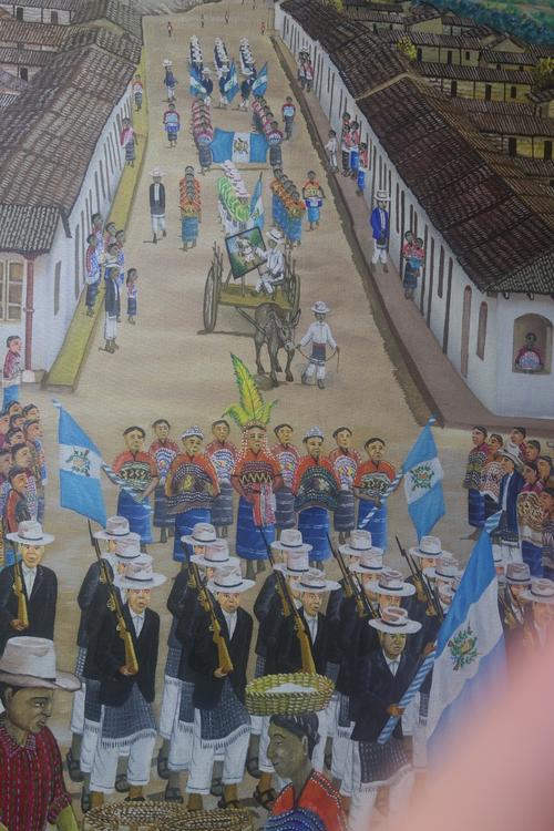 En la obra de arte se pueden observar tradiciones como los desfiles. (Foto: Carlos Sotz / colaborador)