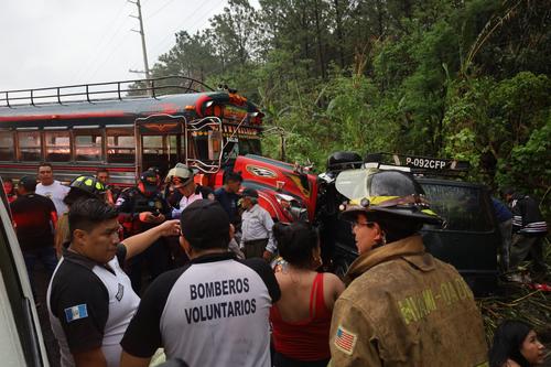 Accidente, muertos, heridos, Palin, Escuintla, Bombero Voluntarios, 02