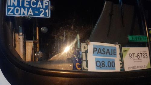 Una de las rutas que implementó este costo es la de zona 21. (Foto: Redes Sociales)