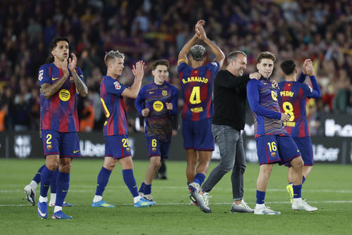 El alemán festejó el triunfo ante el Espanyol junto a todo el plantel. (Foto: RR. SS.)