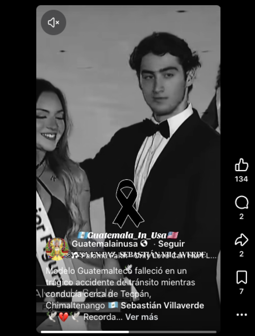 Modelo, Sebas Villaverde, fallece, accidente, tránsito, guatemala, noticias, soy502 29