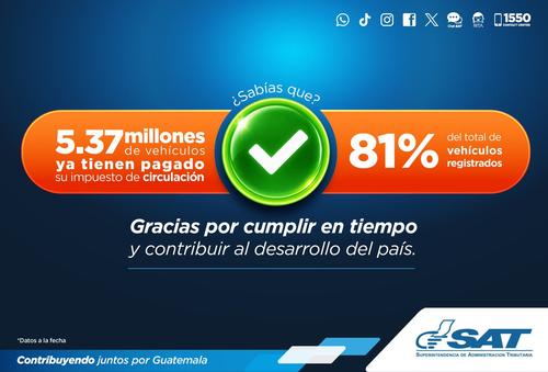 Alrededor de 1.40 millones de vehículos, equivalentes al 19% del total registrado, aún no han cumplido la obligación. (Imagen: vía SAT)