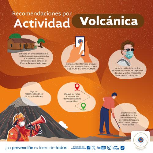 Recomendaciones brindadas por las autoridades. (Imagen: Conred)
