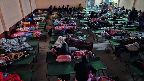Los evacuados fueron llevados al albergue municipal de San Juan Alotenango. (Foto: Estuardo Paredes/Colaborador)