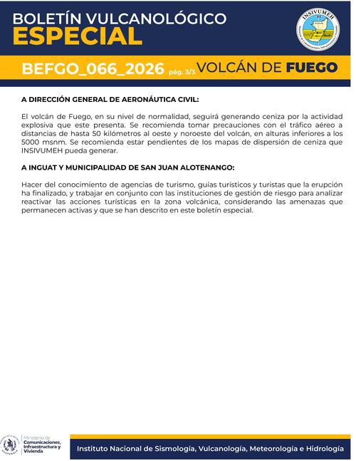 El Insivumeh da recomendaciones a las autoridades. (Imagen: Insivumeh)