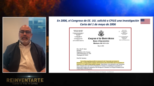 Solicitud del Congreso de Estados Unidos dirigida al Comité Interinstitucional del gobierno de los Estados Unidos, presidido por el Departamento del Tesoro. (Foto: Captura de pantalla)